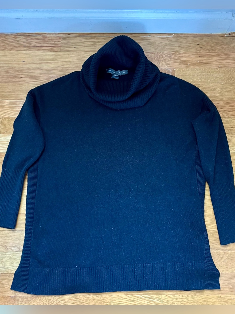 French Connection Black Turtleneck Cowl Sweater